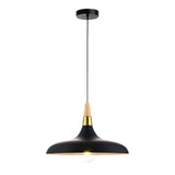 LÁMPARA COLGANTE CAMPANA DE ALUMINIO CHICAGO BLACK AND GOLD / SIN FOCO