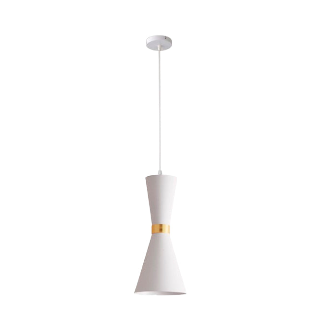LÁMPARA COLGANTE CAMPANA DE ALUMINIO CAMBRIDGE WHITE AND GOLD / SIN FOCO