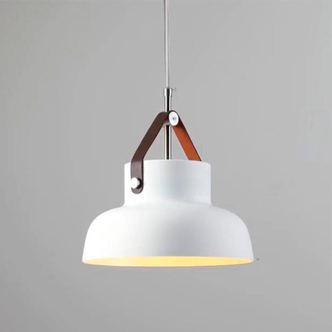LÁMPARA COLGANTE CAMPANA DE ALUMINIO TORONTO WHITE / SIN FOCO