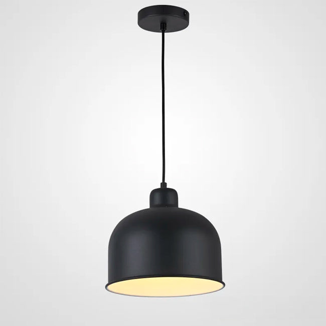 LÁMPARA COLGANTE CAMPANA DE ALUMINIO ZURICH BLACK / SIN FOCO