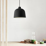 LÁMPARA COLGANTE CAMPANA DE ALUMINIO ZURICH BLACK / SIN FOCO