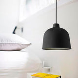 LÁMPARA COLGANTE CAMPANA DE ALUMINIO ZURICH BLACK / SIN FOCO