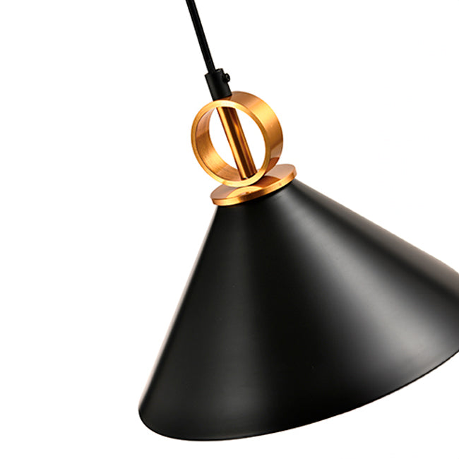 LÁMPARA COLGANTE CAMPANA DE ALUMINIO LUZ BLACK AND GOLD / SIN FOCO