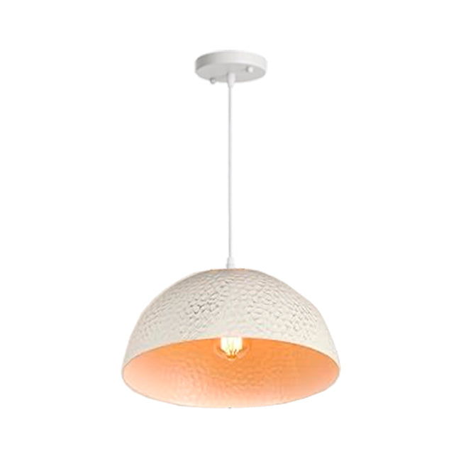 LÁMPARA COLGANTE CAMPANA DE ALUMINIO ESMERALDA WHITE AND GOLD / SIN FOCO