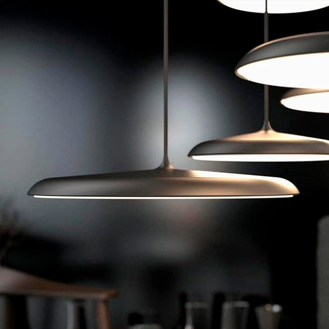 LÁMPARA COLGANTE CAMPANA UFO DE ALUMINIO ROXY BLACK LED