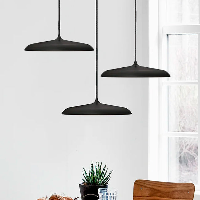 LÁMPARA COLGANTE CAMPANA UFO DE ALUMINIO ROXY BLACK LED