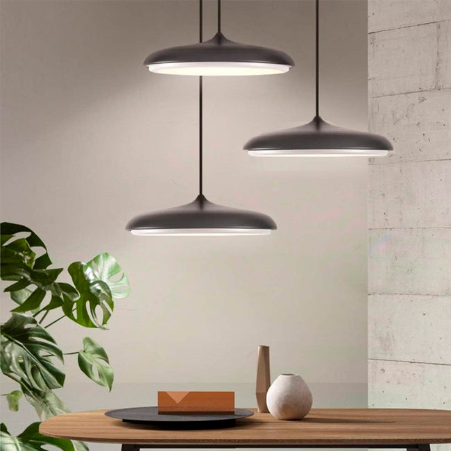 LÁMPARA COLGANTE CAMPANA UFO DE ALUMINIO ROXY BLACK LED