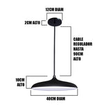 LÁMPARA COLGANTE CAMPANA UFO DE ALUMINIO ROXY BLACK LED
