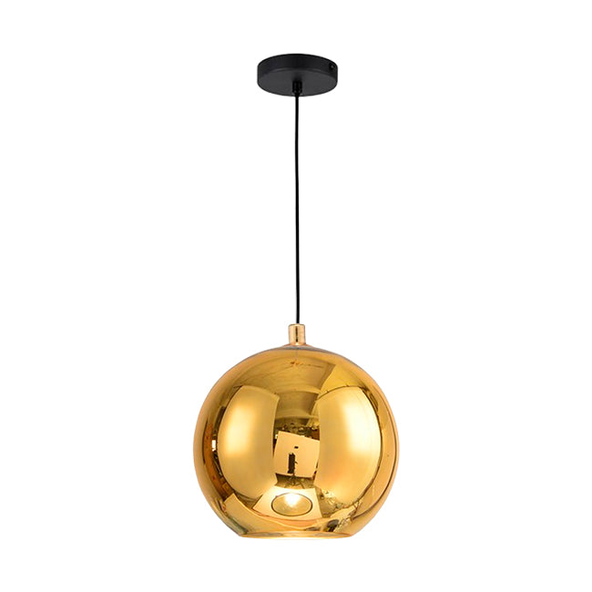 LÁMPARA COLGANTE CAMPANA DE VIDRIO AURORA GOLD / SIN FOCO
