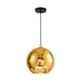 LÁMPARA COLGANTE CAMPANA DE VIDRIO AURORA GOLD / SIN FOCO