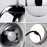 LÁMPARA COLGANTE ESFERA DE VIDRIO EMPERATRIZ SILVER / SIN FOCO