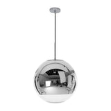 LÁMPARA COLGANTE ESFERA DE VIDRIO EMPERATRIZ SILVER / SIN FOCO