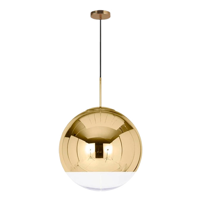 LÁMPARA COLGANTE ESFERA DE VIDRIO EMPERATRIZ GOLD / SIN FOCO