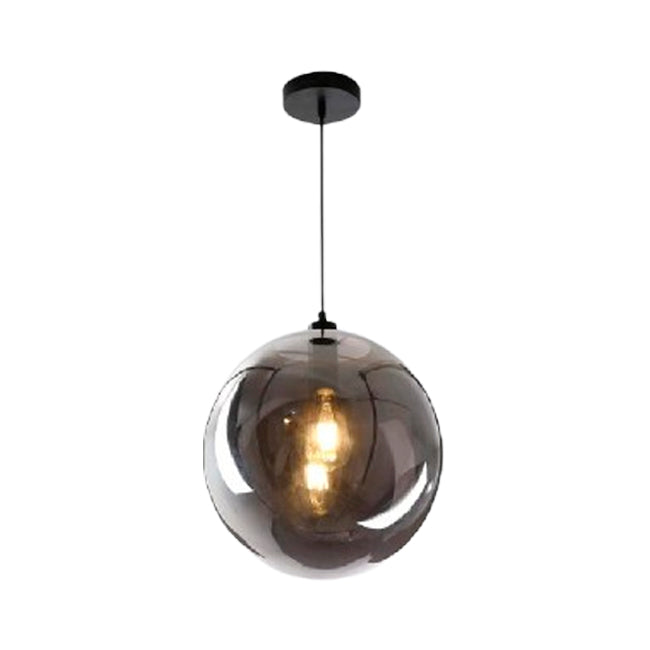 LÁMPARA COLGANTE ESFERA DE VIDRIO EMPERATRIZ SMOKE GRAY / SIN FOCO