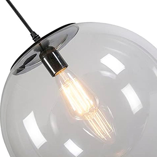LÁMPARA COLGANTE ESFERA DE VIDRIO ALONDRA TRANSPARENTE / SIN FOCO