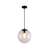 LÁMPARA COLGANTE ESFERA DE VIDRIO ALONDRA TRANSPARENTE / SIN FOCO