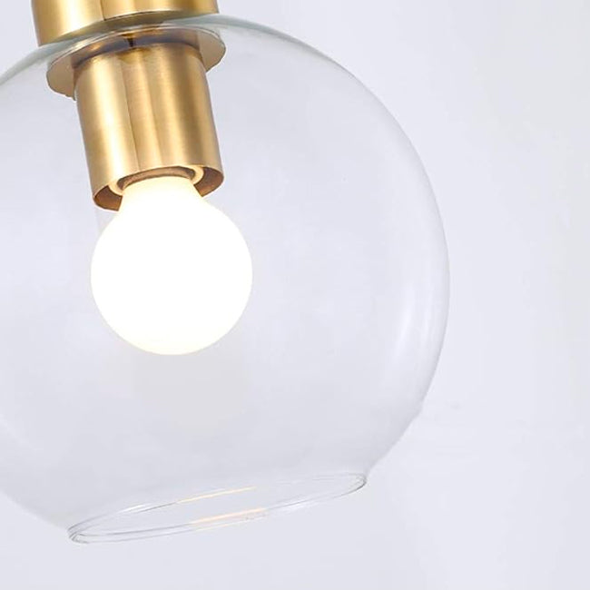 LÁMPARA COLGANTE CAMPANA DE VIDRIO DELIA LUX BRONZE / SIN FOCO