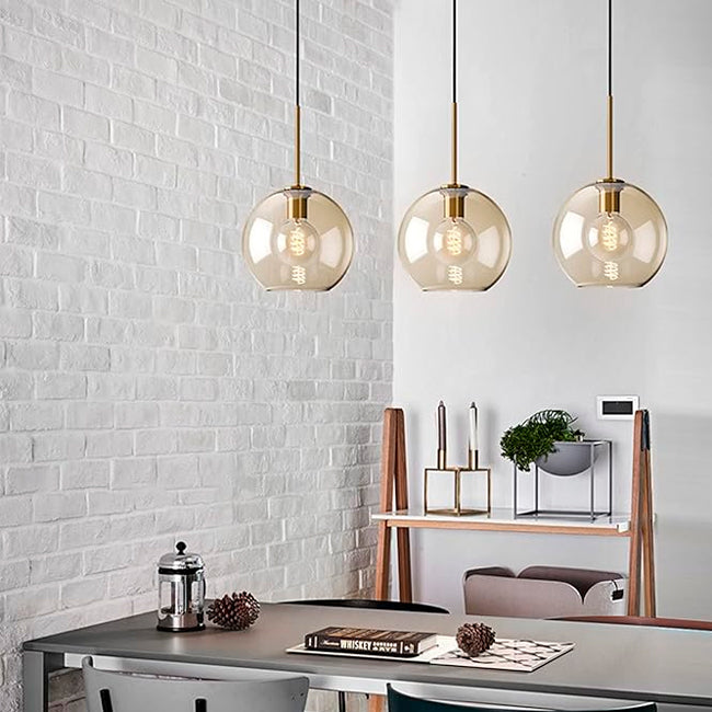 LÁMPARA COLGANTE CAMPANA DE VIDRIO CINDERELLA LUX BRONZE / SIN FOCO