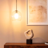 LÁMPARA COLGANTE CAMPANA DE VIDRIO CINDERELLA LUX BRONZE / SIN FOCO