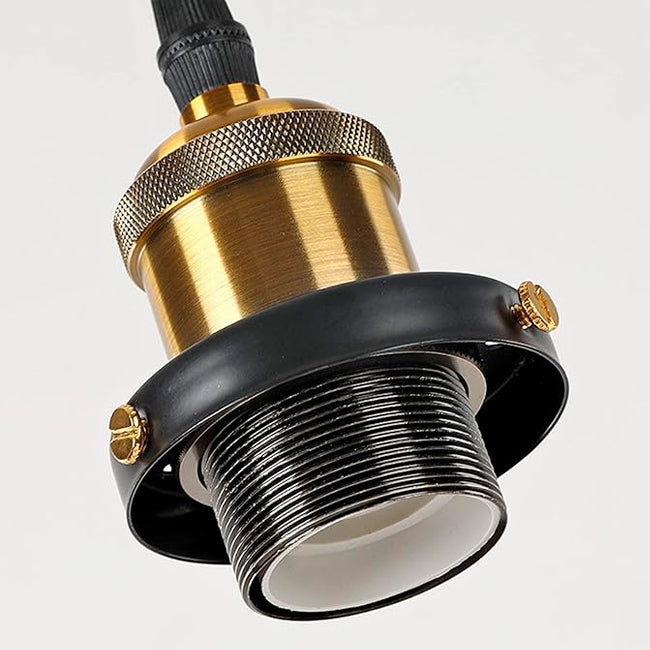 LÁMPARA COLGANTE CAMPANA DE VIDRIO KATARA LUX BRONZE AMBAR / SIN FOCO