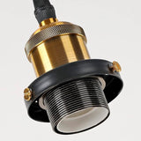 LÁMPARA COLGANTE CAMPANA DE VIDRIO KATARA LUX BRONZE AMBAR / SIN FOCO