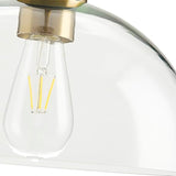 LÁMPARA COLGANTE CAMPANA DE VIDRIO SUKI LUX BRONZE / SIN FOCO