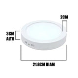 PANEL LED SIMPLE CIRCULAR 18W ADOSABLE LUZ BLANCA 6500K MARCA NUVORA