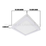 PANEL LED CUADRADO 12W ADOSABLE SIMPLE LUZ CÁLIDA 3000K