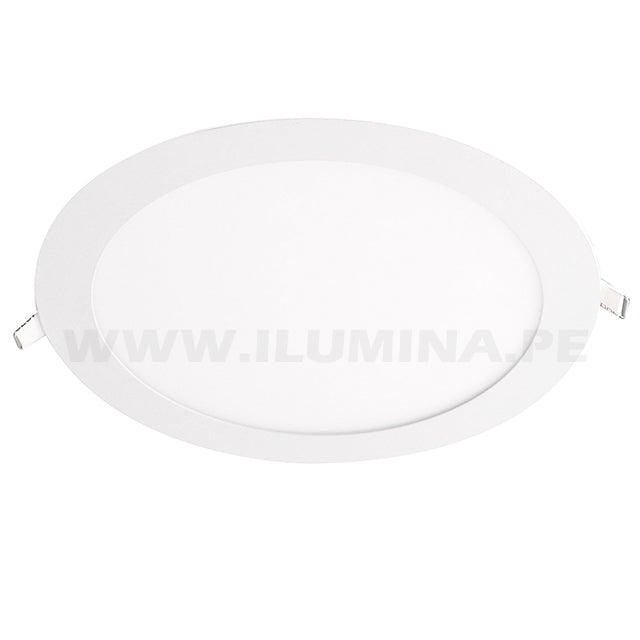 PANEL EMPOTRABLE REDONDO LED 12W LUZ CÁLIDA