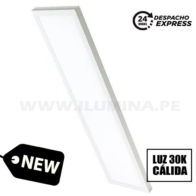 PANEL LED RECTANGULAR 48W 1200X300 3000K LUZ CÁLIDA – i-Lumina