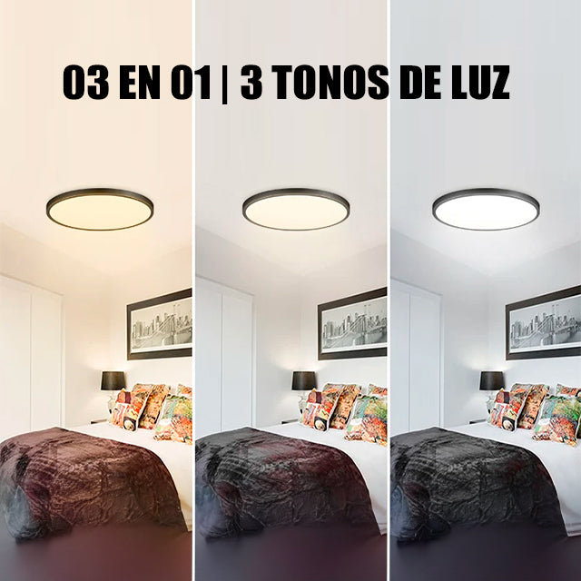 PANEL LED TRICOLOR POLICARBONATO SÚPER SLIM 42W BLANCO - TRILUZ 30K 40K 65K