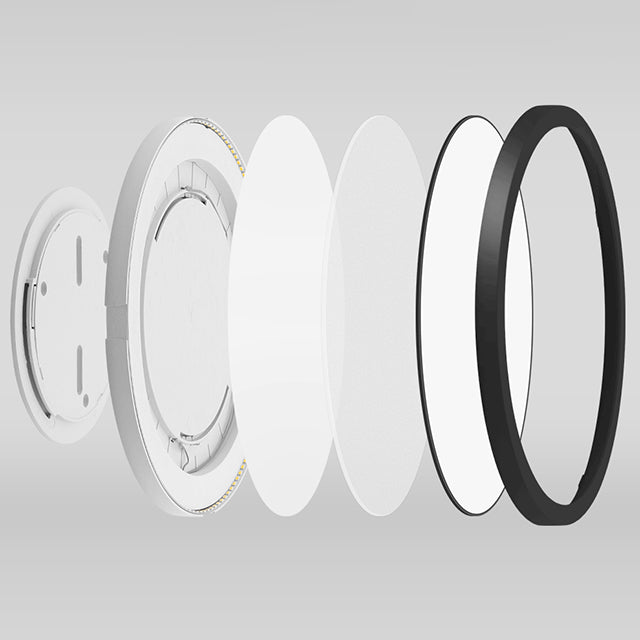 PANEL LED TRICOLOR POLICARBONATO SÚPER SLIM 42W NEGRO - TRILUZ 30K 40K ...