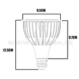 FOCO LED PAR30 20W 30° 3000K LUZ CÁLIDA E27 BASE COLOR NEGRO ILUMINA