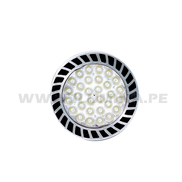 FOCO LED PAR30 45W 45° 3000K LUZ CÁLIDA E27 BASE COLOR NEGRO + PLATEADO ILUMINA