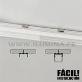 PERFIL DE ALUMINIO PARA ADOSAR 3.00 METROS EN MUEBLES DE MELAMINE O EN DRYWALL PARA CINTA LED 