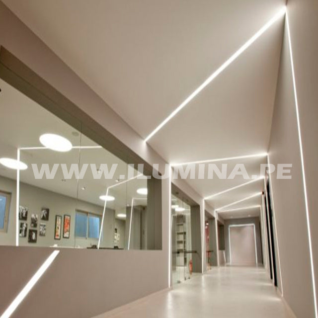 PACK X 10 - PERFIL DE ALUMINIO 3.00MTS EMPOTRABLE PARA CINTA LED