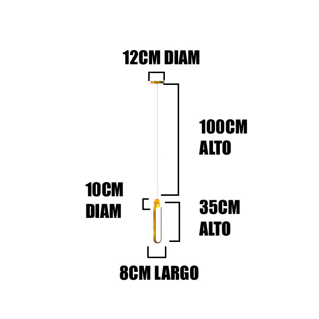 LÁMPARA COLGANTE TRICOLOR SALOMÉ GOLD LED