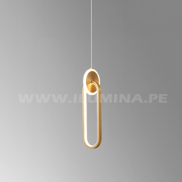 LÁMPARA COLGANTE TRICOLOR SALOMÉ GOLD LED