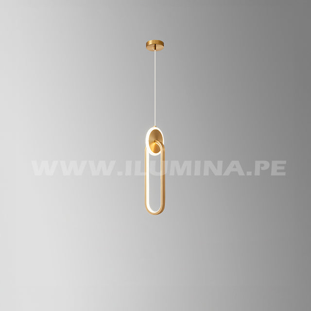 LÁMPARA COLGANTE TRICOLOR SALOMÉ GOLD LED