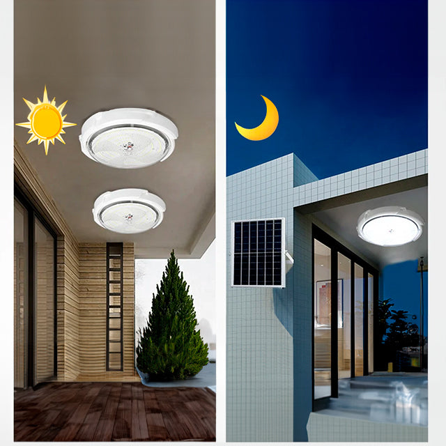 PLAFON LED SOLAR TRICOLOR 36W IP65 + PANEL SOLAR + CONTROL REMOTO TRILUZ 30K 40K 60K