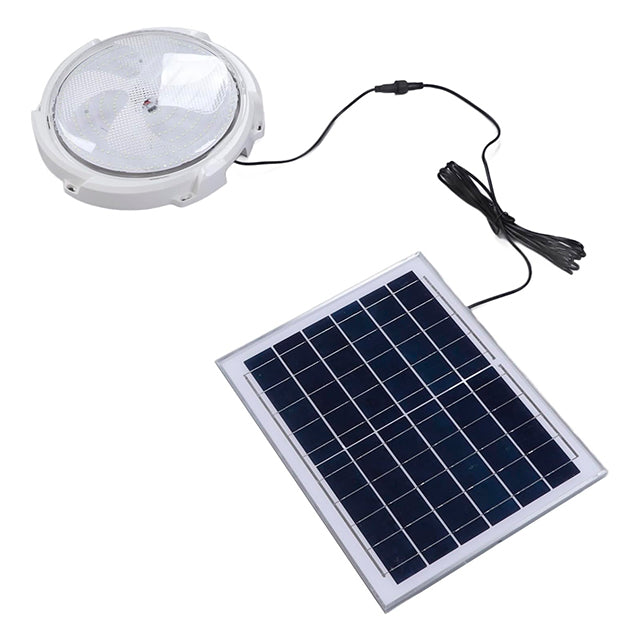 PLAFON LED SOLAR TRICOLOR 36W IP65 + PANEL SOLAR + CONTROL REMOTO TRILUZ 30K 40K 60K