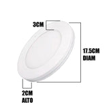 PANEL LED TRICOLOR POLICARBONATO SÚPER SLIM 12W - 30K 40K 65K