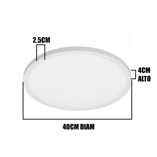 PANEL LED REDONDO 40X40 LUZ CÁLIDA 3000K ADOSABLE