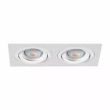 SPOT LED EMPOTRABLE CARDANE CARDÁNICA BLANCO ORIENTABLE + 02 DICROICOS LED LUZ CÁLIDA 6W