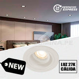 SET COMPLETO - SPOT EMPOTRABLE RECESADO MARIANA CON DICROICO LED 6W LUZ BLANCA 6000K