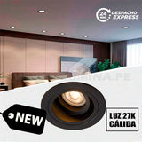 SET COMPLETO - SPOT EMPOTRABLE RECESADO ELIANA CON DICROICO LED 6W LUZ CÁLIDA 2700K