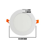 SPOT DOWNLIGHT CIRCULAR LED RECESADO 24W EMPOTRABLE 3000K LUZ CÁLIDA