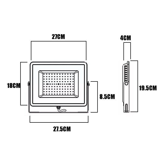 REFLECTOR PROFESSIONAL SÚPER SLIM LED SMD 100W LUZ CÁLIDA 3000K