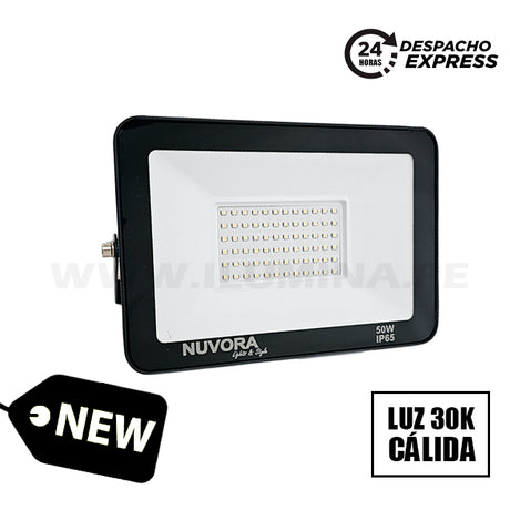 REFLECTOR PROFESSIONAL SÚPER SLIM LED SMD 50W LUZ CÁLIDA 3000K