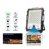 REFLECTOR LED 100W + CÁMARA INTEGRADA + PANEL SOLAR LUZ BLANCA 7500K + CONTROL REMOTO